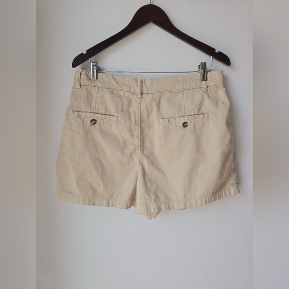 Free People Biie Chino Shorts Beige Tan Cotton Size 12 M Waist 17" - Picture 4 of 6